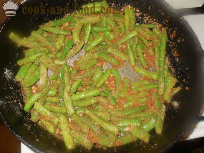 Зелен боб в тиган - как да се готви вкусни зелен фасул, стъпка по стъпка рецепти снимки