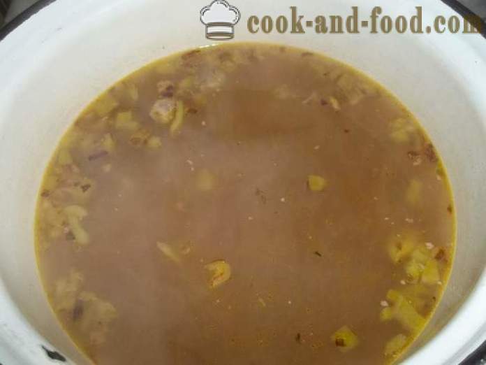 Елда супа с говеждо месо - как да се готви елда супа бульон, стъпка по стъпка рецепти снимки