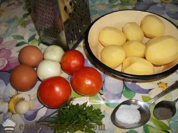 Палачинки, направени от картофи с домати - как да се правят картофени палачинки, с една стъпка по стъпка рецепти снимки