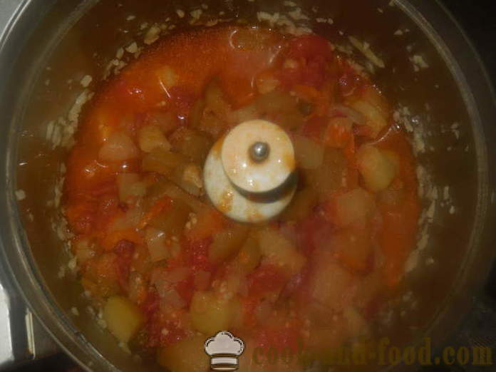 Delicious хайвер ястие от тиквички и патладжан - Как да направим яйца тиквички и патладжан в multivarka, стъпка по стъпка рецепти снимки