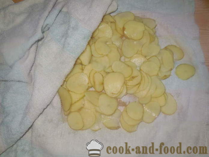 Чипове от картофи в тиган - Как да направим чипс от къщата, стъпка по стъпка рецепти снимки