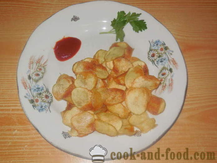 Чипове от картофи в тиган - Как да направим чипс от къщата, стъпка по стъпка рецепти снимки