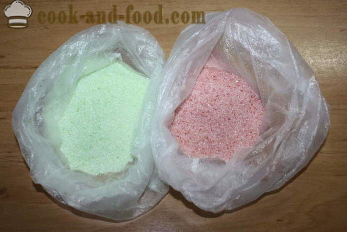 Цветна захар с ръцете си - как да се направи цветна захар у дома си, стъпка по стъпка рецепти снимки