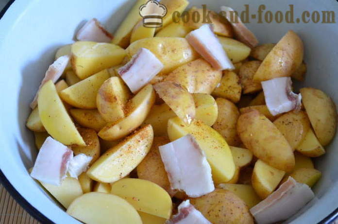 Картофи запечени в ръкава - като печени картофи на фурна в дупката, стъпка по стъпка рецепти снимки