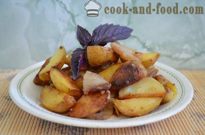 Картофи запечени в ръкава - като печени картофи на фурна в дупката, стъпка по стъпка рецепти снимки