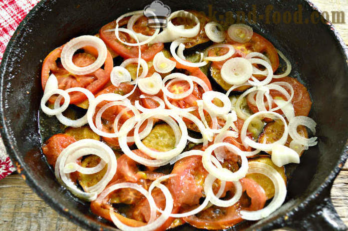 Омлет с патладжани и домати - как да се подготви пържен патладжан с яйца и домати, стъпка по стъпка рецепти снимки