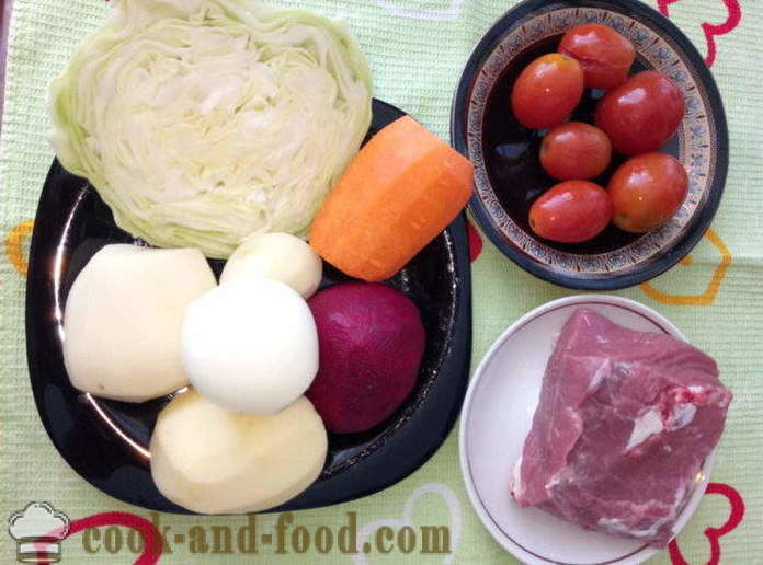 Супа с червено цвекло и мариновани домати - как да се готви супа, стъпка по стъпка рецепти снимки