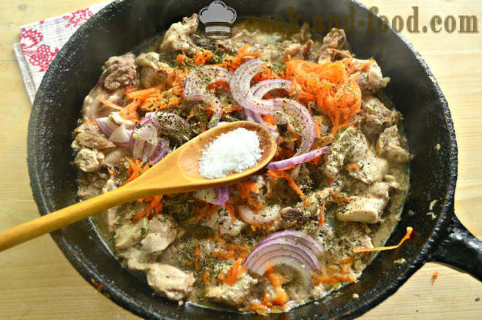 Вкусна сос от пиле с макарони или елда - как да се готви вкусно пиле сос, стъпка по стъпка рецепти снимки