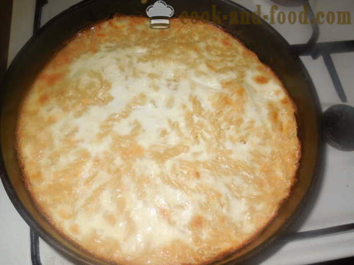 Печени макарони и сирене сладко - как да се готвя паста готвене във фурната, с една стъпка по стъпка рецепти снимки