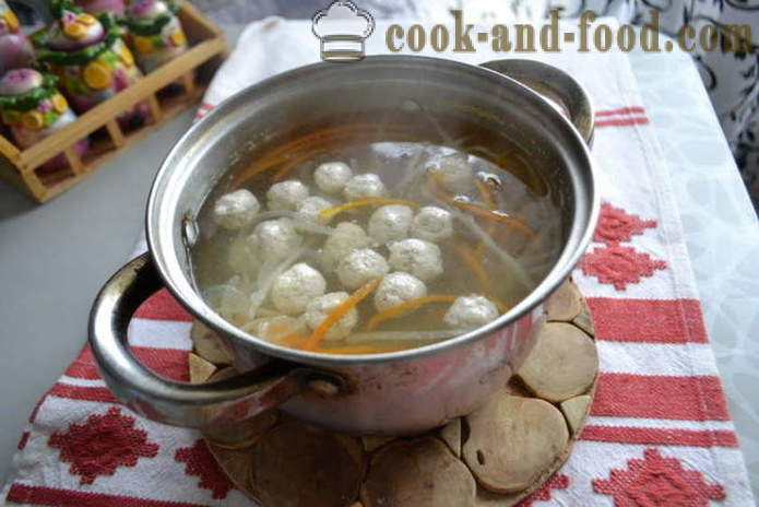Корейски супа с юфка и кюфтета - Как да се готви корейски рецепта за супа със снимки poshagovіy