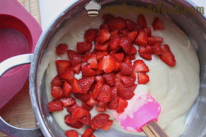Домашно приготвени кифли на кисело мляко с ягоди - как да се готвя кифли в силиконови форми, стъпка по стъпка рецепти снимки