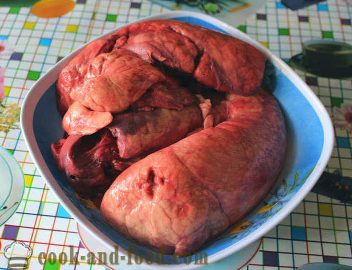 Свински бели дробове задушени с билки - Как да се готви свинско белите дробове правилно, стъпка по стъпка рецепти снимки