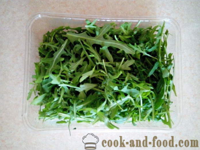 Най-вкусна салата с рукола и зеленчуци - как да се подготви салата от рукола, стъпка по стъпка рецепти снимки
