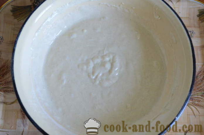 Бърза торта пълнител за кисело мляко със спанак, яйце и зелен лук - как да се подготви желиран торта с кисело мляко, стъпка по стъпка рецепти снимки