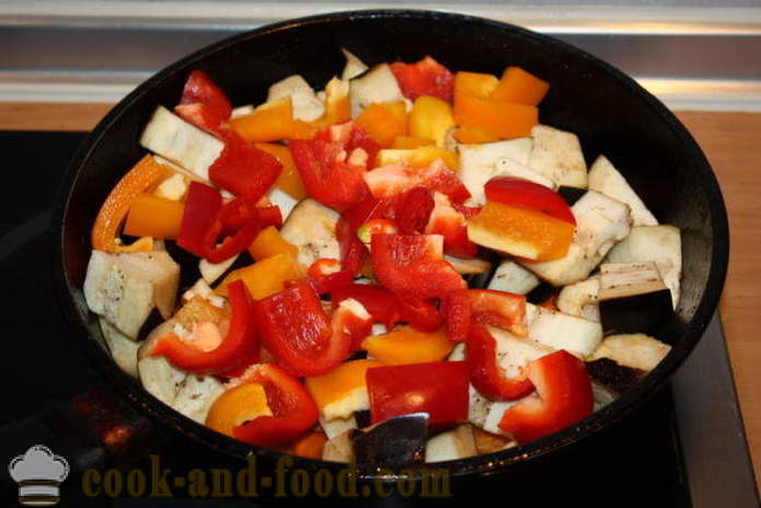 Изгаряне топла зеленчукова салата с патладжан - как да се готви гореща зеленчукова салата, poshagovіy рецепта със снимка