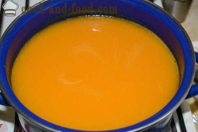 Крем от тиква, моркови и целина, без сметана - Как да се готви вкусно супа от тиква, стъпка по стъпка рецепти снимки
