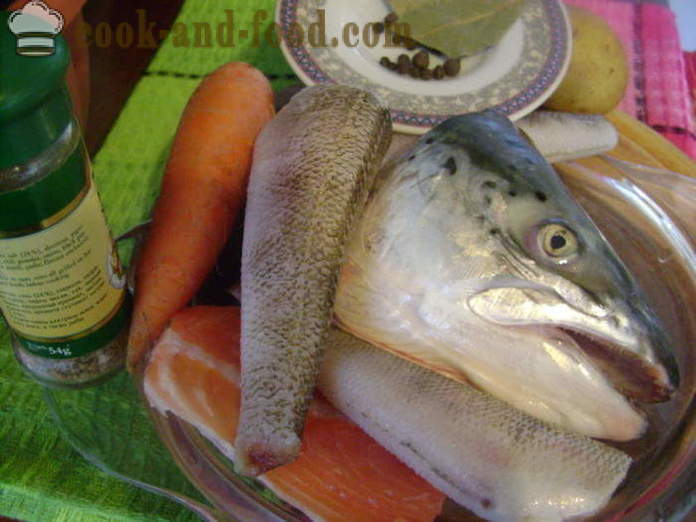 Ухото от главата на рибата и други различни риби - как да се готви супа от рибени глави, стъпка по стъпка рецепти снимки