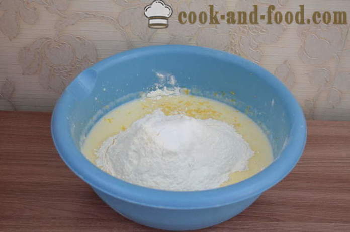 Бърза торта за кисело мляко, без да попълвате - как да се подготви желиран торта с кисело мляко във фурната, с една стъпка по стъпка рецепти снимки