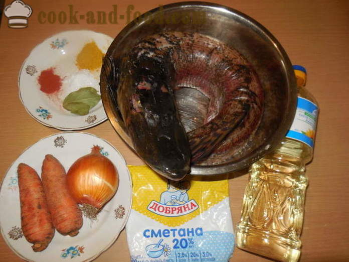 Пайк в сметана в multivarka - как да се готви вкусни щука в сметанов сос със зеленчуци, стъпка по стъпка рецепти снимки