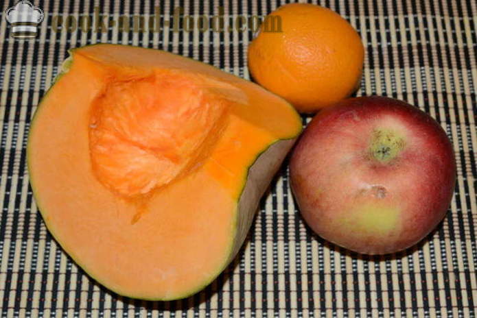 Тиква салата с ябълки и стафиди с портокалов сос - как да се готвя тиква салата с ябълки, стъпка по стъпка рецепти снимки