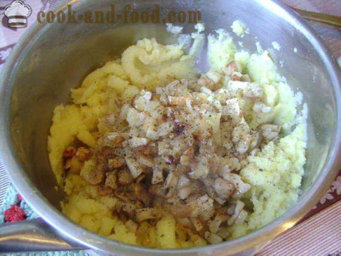 Постни кнедли с картофи и гъби - Как да се готви кнедли с картофи и гъби, стъпка по стъпка рецепти снимки