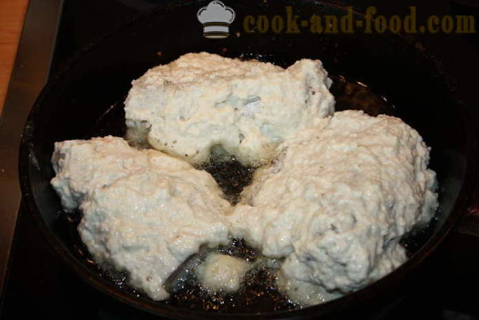 Пържени сайда в тесто в тигана - като сребриста запържва в тесто, с една стъпка по стъпка рецепти снимки