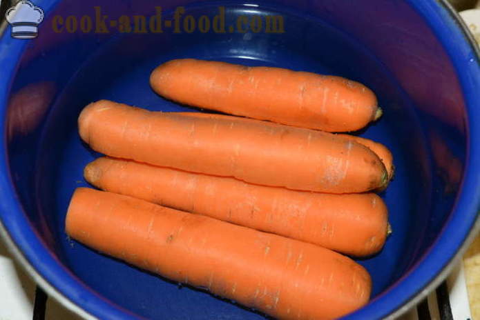 Как да се готви салата от моркови и руска салата - как да се готвя морковите в тенджера, с една стъпка по стъпка рецепти снимки
