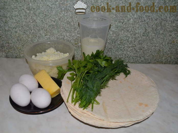 Пай от питка със сирене на фурна - как да се готвя пай питка със сирене и билки, с една стъпка по стъпка рецепти снимки