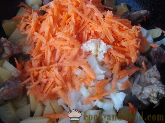Зеленчукова яхния с месо и картофи и зеле - как да се готвя задушени зеленчуци с месо и зеленчуци, с една стъпка по стъпка рецепти снимки