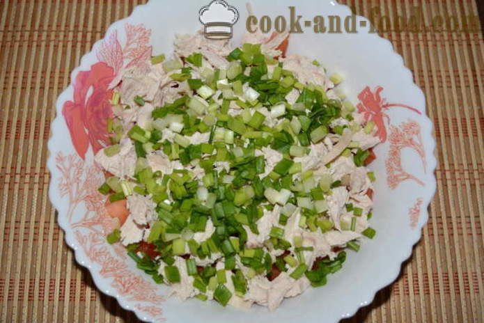 Вкусна салата с авокадо и пилешки гърди - как да се подготви салата с авокадо и пиле, с една стъпка по стъпка рецепти снимки