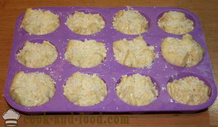 Puffmaffiny - бутер сладкиши, как да се правят рула от тесто бутер откачено, стъпка по стъпка рецепти снимки