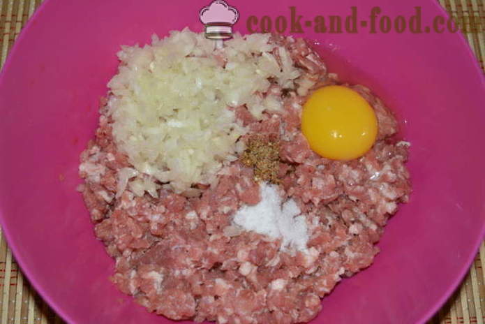 Месо гнездо на мляно месо, пълнени с - как да се готви месо гнездо на мляно месо във фурната, с една стъпка по стъпка рецепти снимки