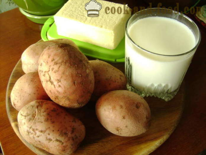 Картофено пюре с мляко - как да се готвя картофено пюре, стъпка по стъпка рецепти снимки
