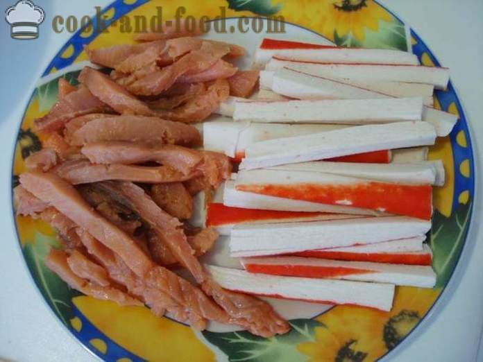 Суши ролки с раци пръчки и червена риба - готвене суши ролки у дома, стъпка по стъпка рецепти снимки