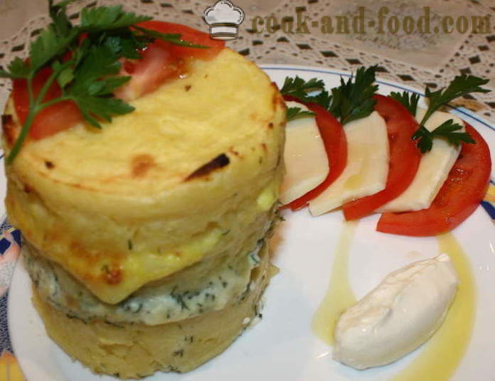 Layer картофи запечени с кашкавал във фурната - като печени картофи със сирене на фурна, с една стъпка по стъпка рецепти снимки