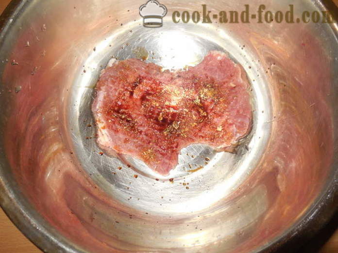 Месни рула пълнени във фурната - как да се готви месо ролки на шишчета, стъпка по стъпка рецепти снимки
