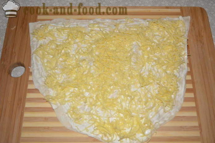 А просто хвърляне на питка с цаца, сирене и яйца - как да се готвя самун питка с цаца, стъпка по стъпка рецепти снимки