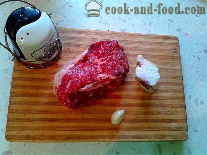 Месни рула в тавата - как да се готви месо рула с плънка, стъпка по стъпка рецепти снимки