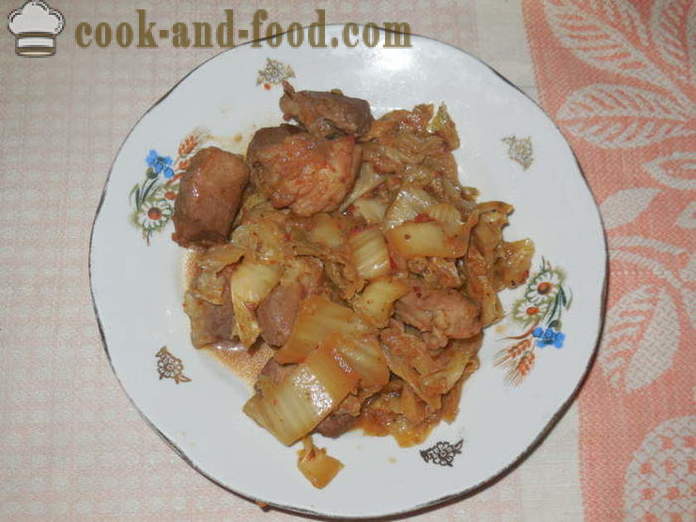Свинско с кимчи на корейски - кимчи като се запържва с месо, стъпка по стъпка рецепти снимки