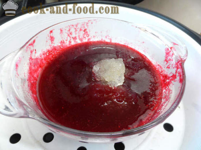 Delicious червена боровинка желе - как да се направи червена боровинка желе с желатин, стъпка по стъпка рецепти снимки