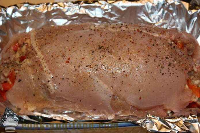 Пържола пилешки гърди, пълнени с гъби и кайма на фурна - как да се готвя пържола у дома си, стъпка по стъпка рецепти снимки