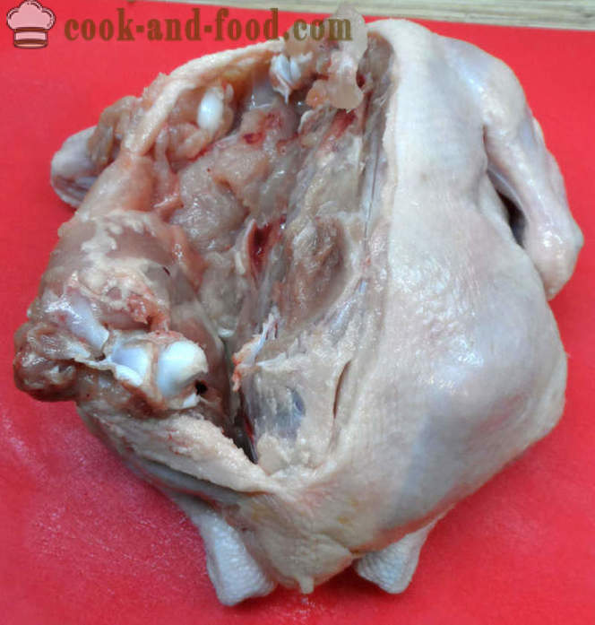 Пълнени пилешки без кости във фурната - как да се готвя пълнени пилешки без кости, стъпка по стъпка рецепти снимки