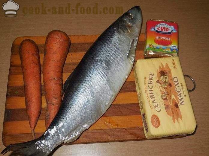 Класически Пейт херинга с топено сирене и моркови - как да се готви гъши херинга у дома си, стъпка по стъпка рецепти снимки