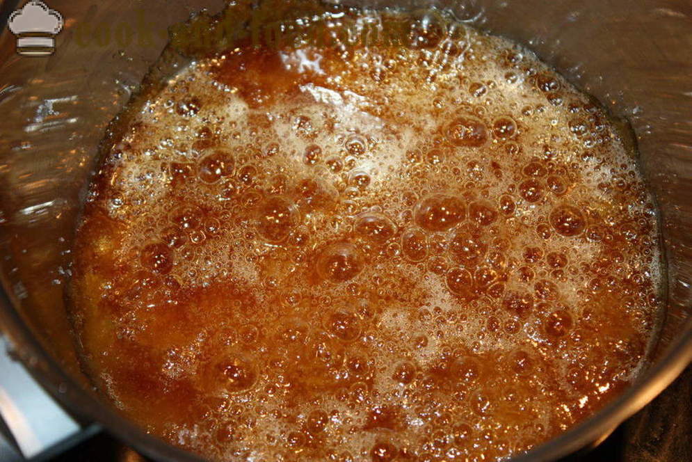 Caramel топинг за десерти с ръцете си - как да се правят накрайника като у дома си, стъпка по стъпка рецепти снимки