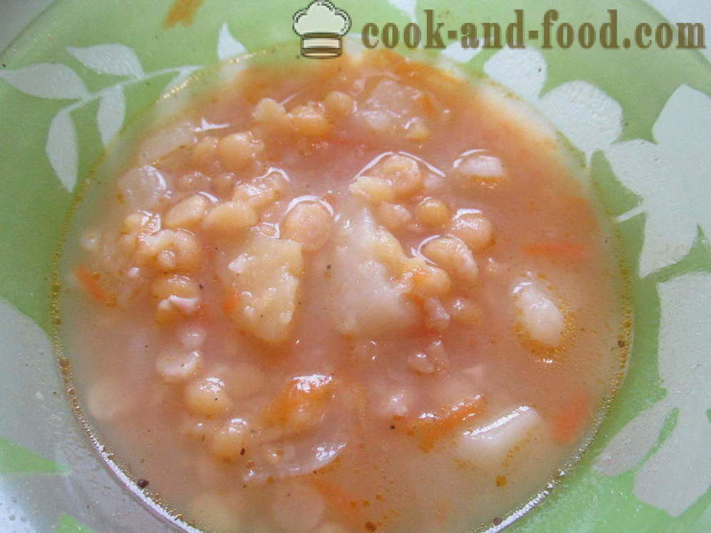 Delicious грахова супа без месо - как да се готвя грахова супа без месо, стъпка по стъпка рецепти снимки