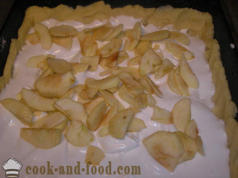 Open ябълков пай тестото - как да се готвя ябълков пай тестото, стъпка по стъпка рецепти снимки
