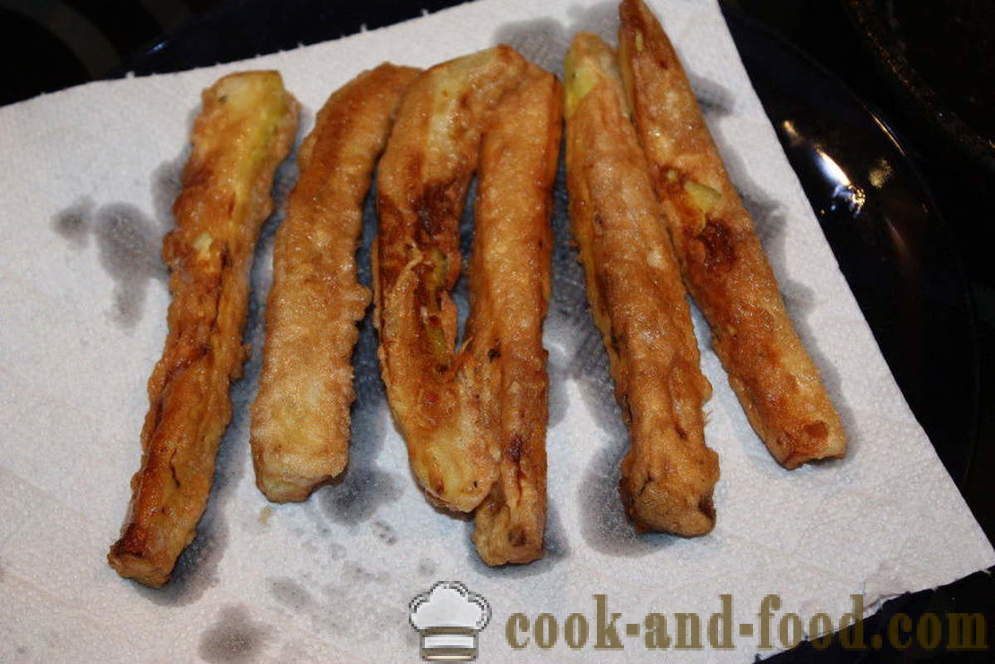 Тиквичките от тесто - как да се готвя тиквички в тесто в тигана, стъпка по стъпка рецепти снимки