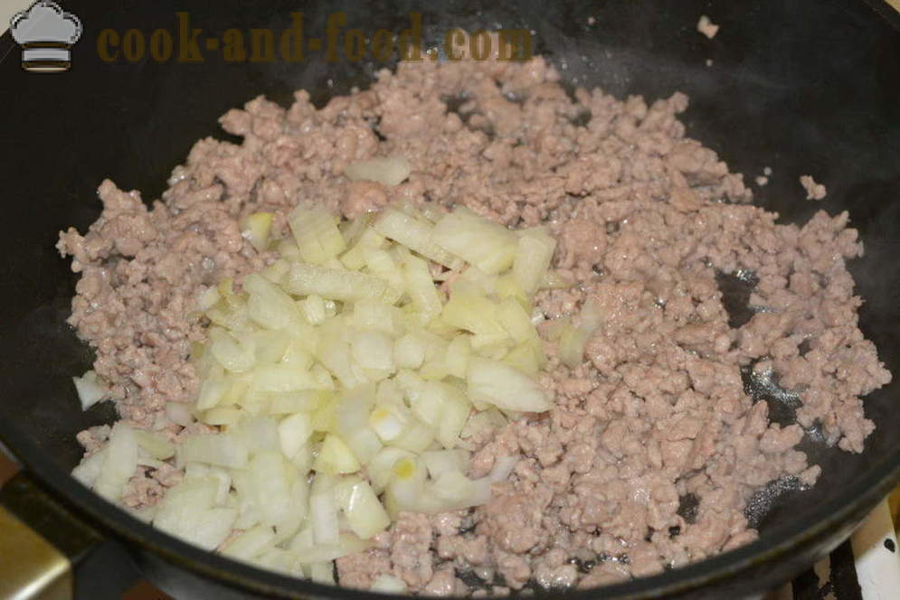 Запържете зеле с кайма на skovorode- как да се готви вкусно задушено зеле с кайма, стъпка по стъпка рецепти снимки