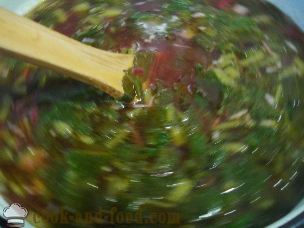 Зеленчукова супа с киселец - как да се готви супа с киселец, стъпка по стъпка рецепти снимки