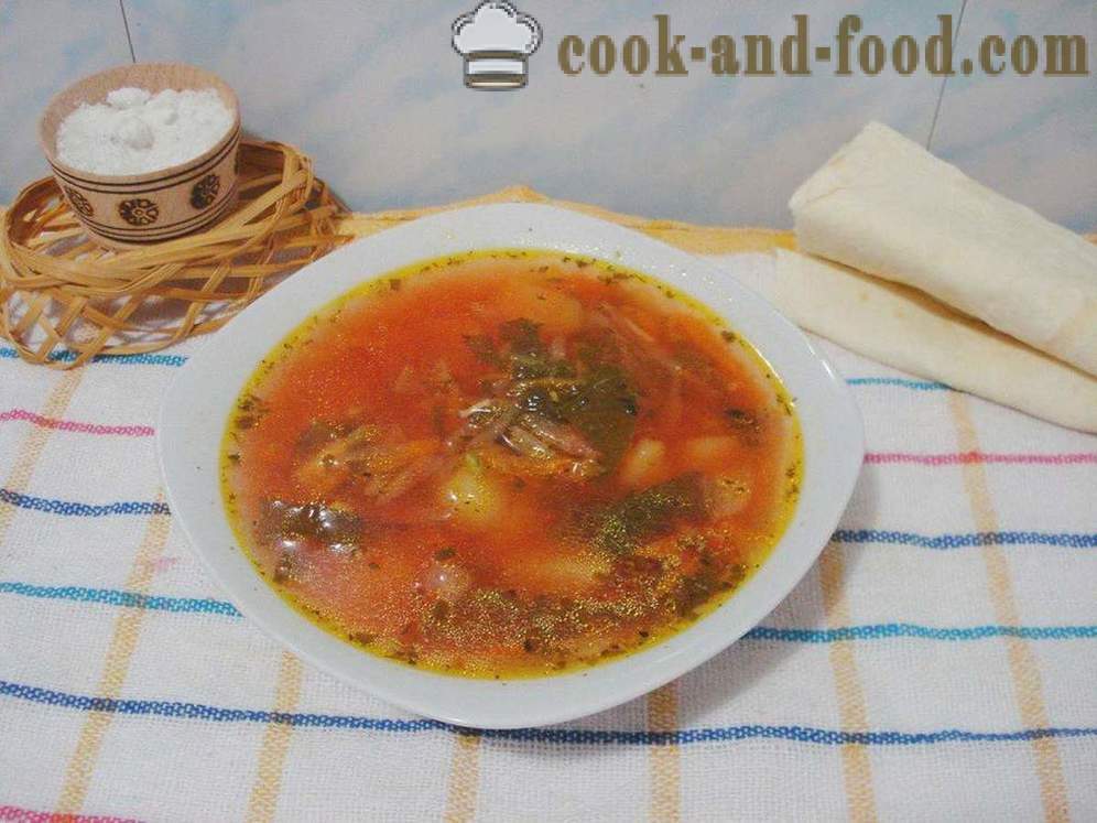 Зеленчукова супа с киселец - как да се готви супа с киселец, стъпка по стъпка рецепти снимки